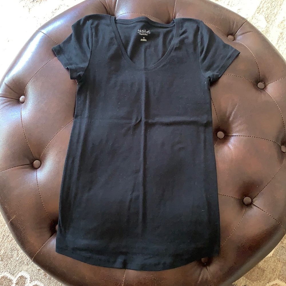 Short sleeve non shirred maternity tee - Picture 3 of 4